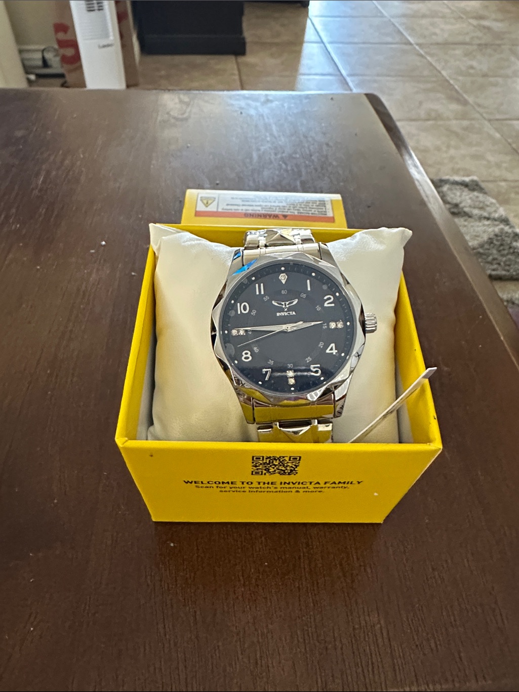Invicta Stainless Steel Watch With Blue Dial